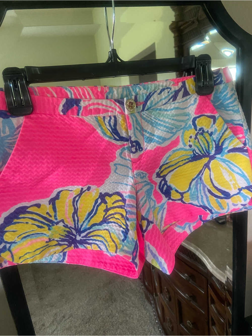 Lilly Pulitzer Neon Pink Floral Print Shorts